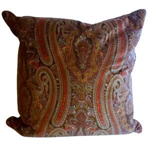 Ralph Lauren Bohemian Paisley Gold Corded Sateen Euro Pillow